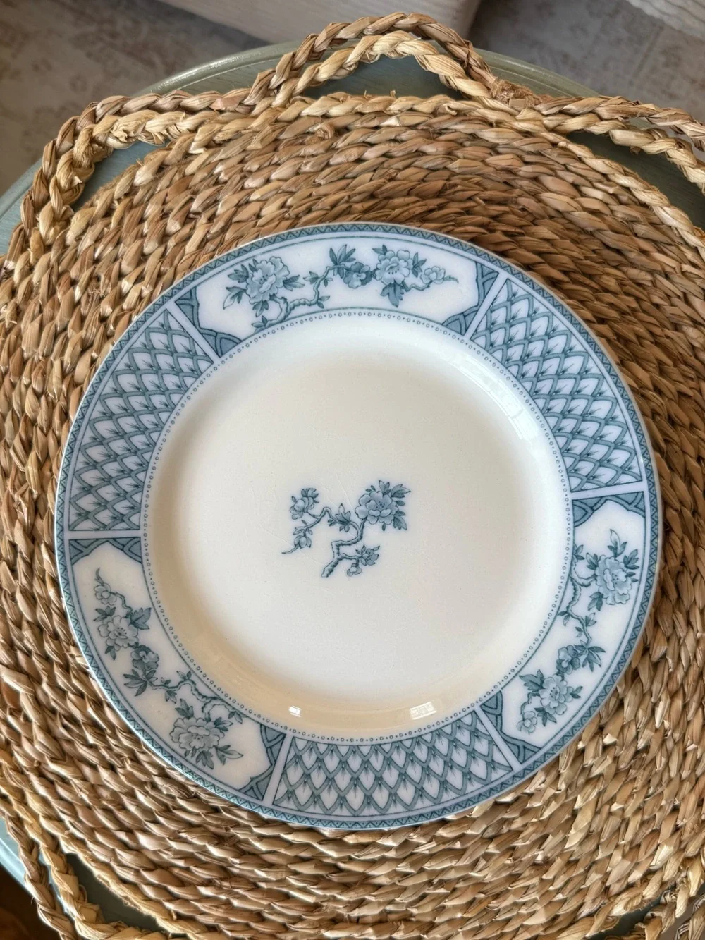 Johnson Bros “The Exeter” Decorative Blue and White Wall Plate - Classic Design